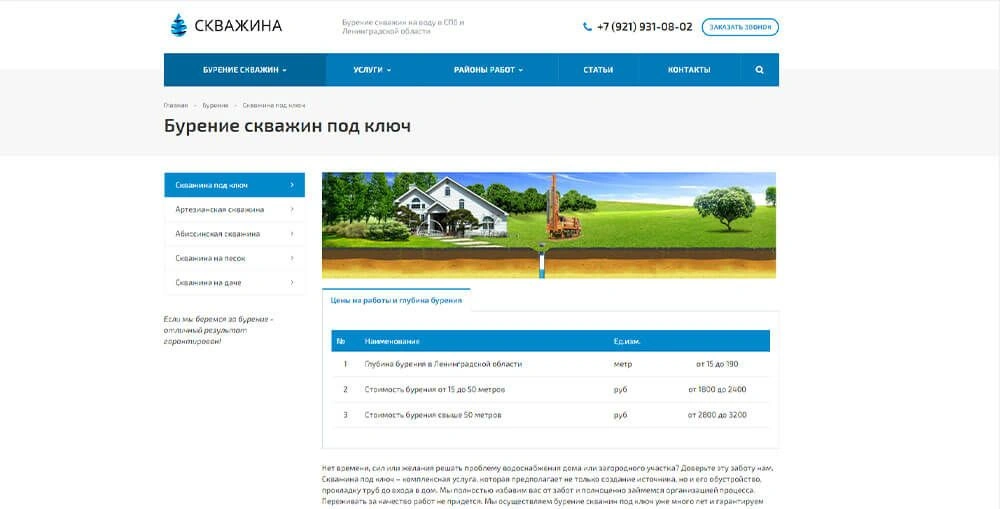 Бурение скважин на воду Бурение скважин на воду